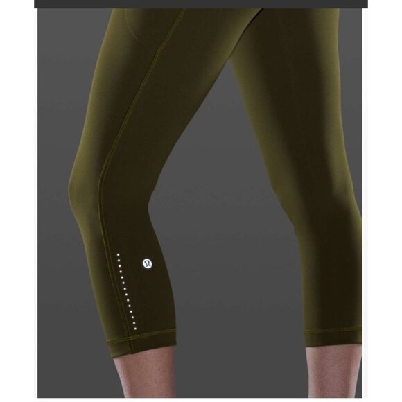 Lululemon Swift Speed High-Rise Crop 21" W6BLHS Luxtreme Moss Green - Picture 7 of 11